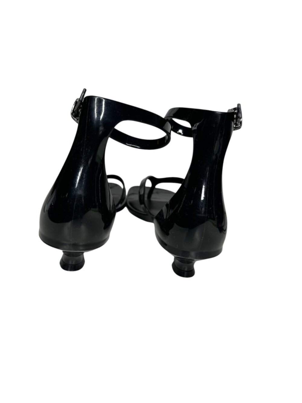 Jeffrey Campbell Gummy Ankle Strap Sandal - Black Shiny. Sz: 7 - Picture 6 of 8
